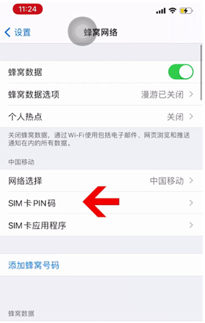 中兴镇苹果14维修网分享如何给iPhone14的SIM卡设置密码 