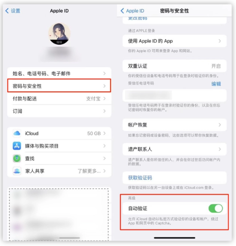 中兴镇苹果手机维修分享iOS 16 自动验证功能开启方法 